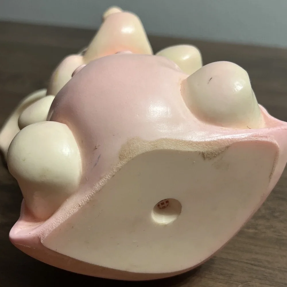 Vintage Retro Sanitoy 70's Pink White Elephant Squeaker Toy‎ Nursery Squeaks
